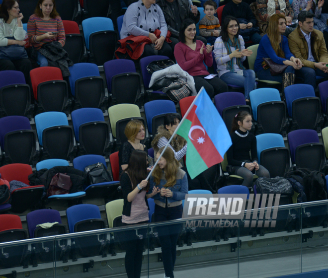 Bakıda idman gimnastikası üzrə Dünya Kubokunda ilk qaliblərin mükafatlandırma mərasimi keçirilib. Azərbaycan, 21 fevral, 2016